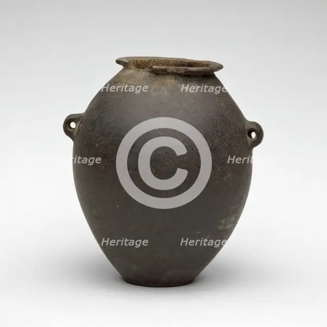 Vessel with Lug Handles, Egypt, Predynastic Period-Old Kingdom (about 4000-2250 BCE). Creator: Unknown.