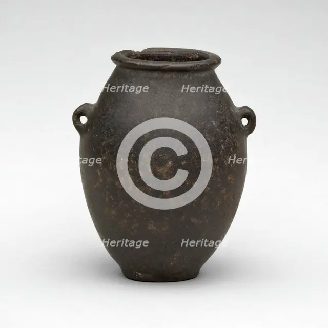 Vessel with Lug Handles, Egypt, Predynastic Period-Old Kingdom (about 4000-2250 BCE). Creator: Unknown.