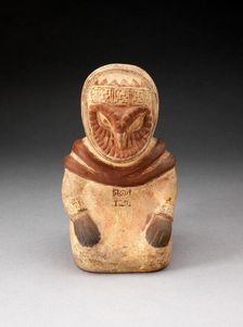 Vessel with Missing Spout in the Form of a Seated Anthropomorphic Owl, 100 B.C./A.D. 500. Creator: Unknown