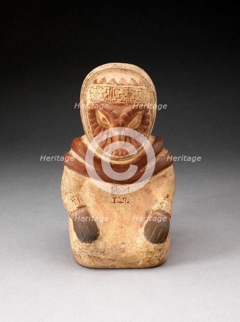 Vessel with Missing Spout in the Form of a Seated Anthropomorphic Owl, 100 B.C./A.D. 500. Creator: Unknown.