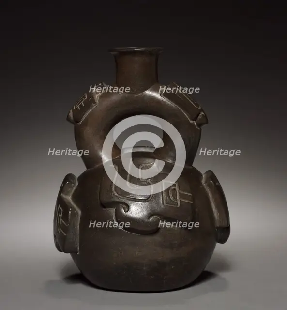 Vessel with Stirrup Spout, 500-200 BC. Creator: Unknown.