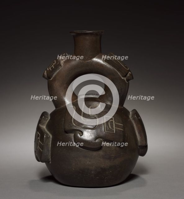Vessel with Stirrup Spout, 500-200 BC. Creator: Unknown.