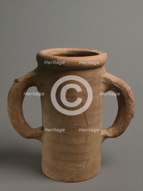 Vessel with Two Handles, Coptic, 4th-7th century. Creator: Unknown.