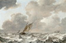 Vessels in a Moderate Breeze, c1629. Creator: Jan Porcellis