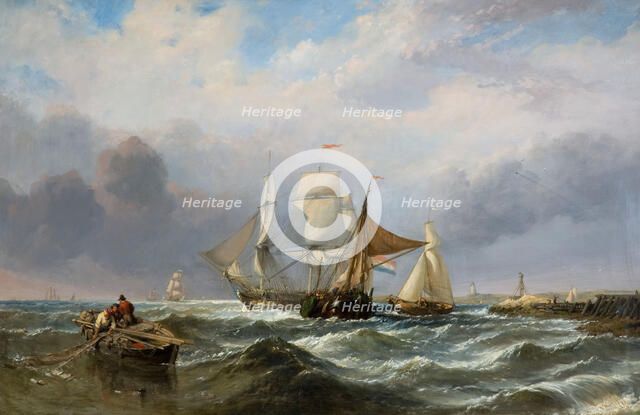 Vessels off the Dutch Coast, 1829-1860. Creator: Clarkson Stanfield.
