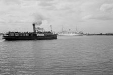Vessels on the River Thames at Gravesend, Kent, c1945-c1965. Artist: SW Rawlings