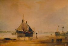 Vessels on Shore near Southampton c1831, (1935). Artist: Anthony Vandyke Copley Fielding