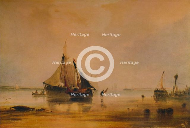 'Vessels on Shore near Southampton', c1831, (1935). Artist: Anthony Vandyke Copley Fielding.