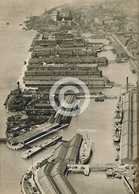 'Vessels sail from Liverpool to ports all over the world, from the River Mersey', 1936 Artist: Unknown.