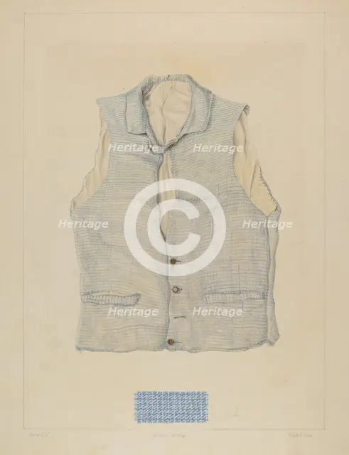 Vest, 1935/1942. Creator: Frank J Mace.