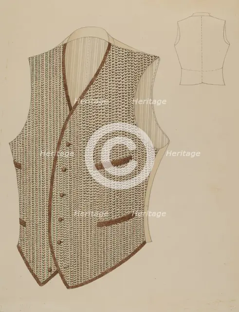 Vest, 1935/1942. Creator: Louis Maldarelli.
