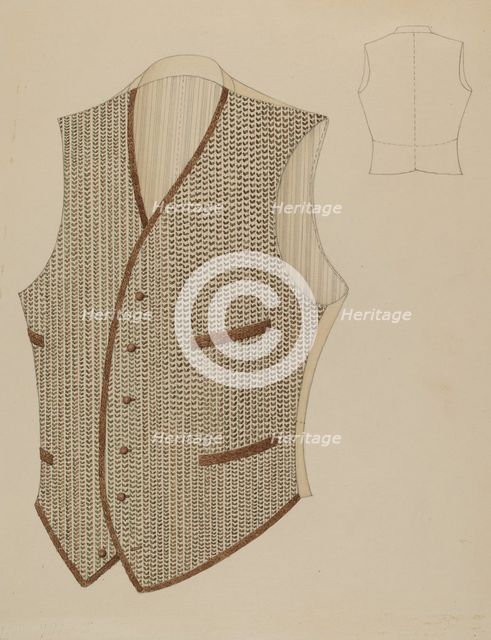 Vest, 1935/1942. Creator: Louis Maldarelli.