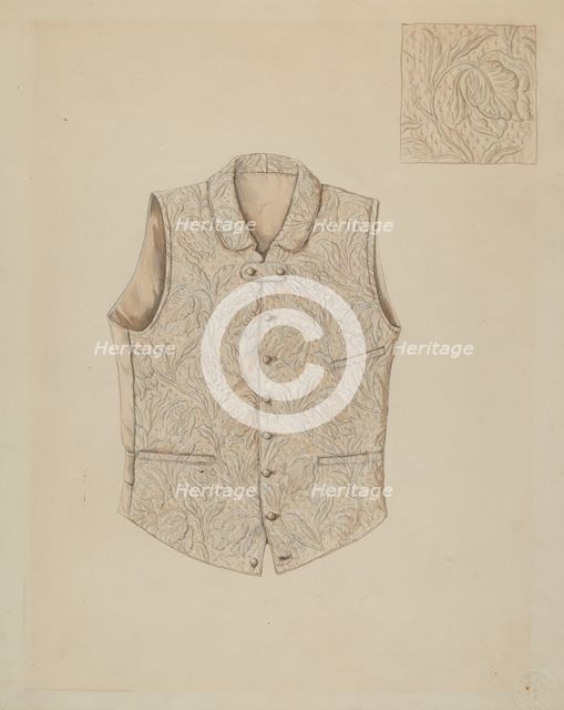 Vest, c. 1936. Creator: Lillian Causey.