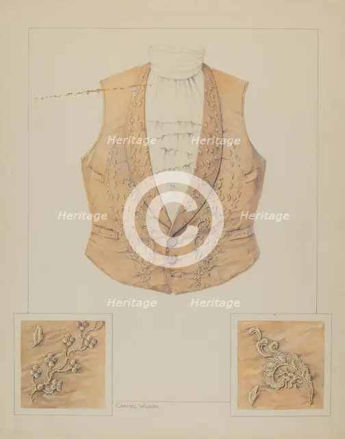 Vest, c. 1937. Creator: Carmel Wilson.