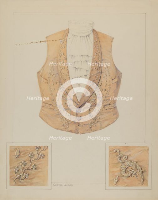 Vest, c. 1937. Creator: Carmel Wilson.