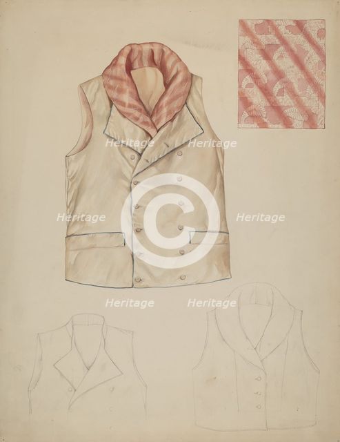 Vest, c. 1937. Creator: Lillian Causey.