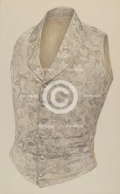 Vest, c. 1940. Creator: Alvin Shiren.