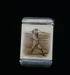 Vesta case, with silver base and lid, 1902. Creator: Unknown