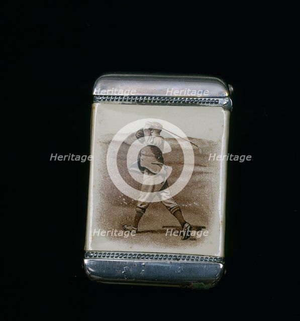 Vesta case, with silver base and lid, 1902. Creator: Unknown.