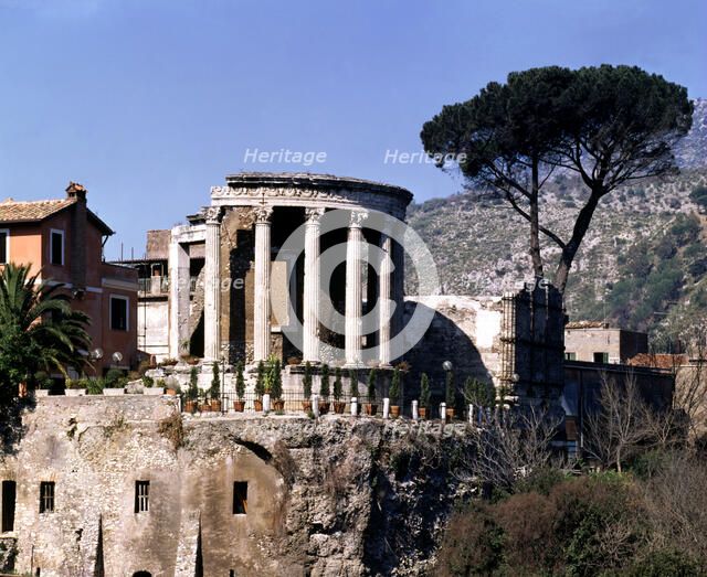 Vesta Temple or Temple of the Sibyl at Tivoli ruins.