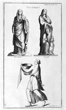 Vestal 1747. Artist: Bernard de Montfaucon
