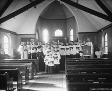 Vested choir, St. Mary's Mission, Detroit, Mich., between 1900 and 1910. Creator: William H. Jackson