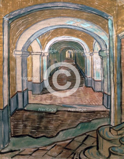 'Vestibule of Asylum', 1889. Artist: Vincent van Gogh