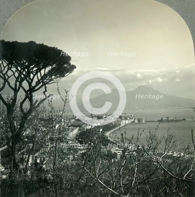 'Vesuvius and Beautiful Naples from Posilipo Heights, Italy', c1930s. Creator: Unknown.