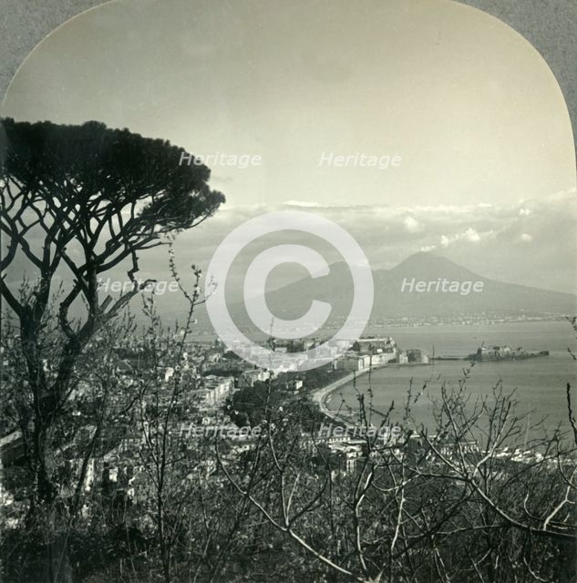 'Vesuvius and Beautiful Naples from Posilipo Heights, Italy', c1930s. Creator: Unknown.