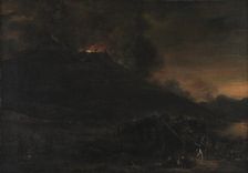 Vesuvius Erupting at Nightfall, 1625-1652. Creator: Jan Asselijin