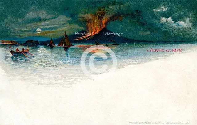 Vesuvius in 1872. Artist: Unknown