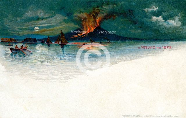 Vesuvius in 1872. Artist: Unknown
