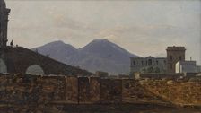 Vesuvius Seen from St January Bridge, Naples. Creator: Gustaf Soderberg