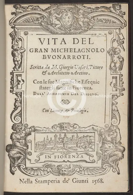 Vita de' gran Michelangelo Buonarroti, published 1568. Creator: Giorgio Vasari.
