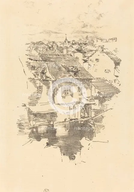 Vitré: The Canal, 1893. Creator: James Abbott McNeill Whistler.