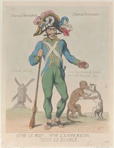 Vive Le Roi! Vive L'Empereur. Vive Le Diable., April 12, 1815., April 12, 1815. Creator: Thomas Rowlandson