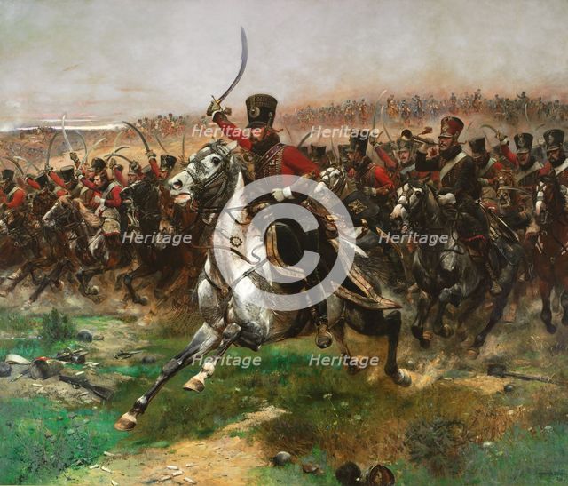 Vive L'Empereur (Charge of the 4th Hussars at the battle of Friedland, 14 June 1807), 1891. Artist: Detaille, Édouard (1848-1912)