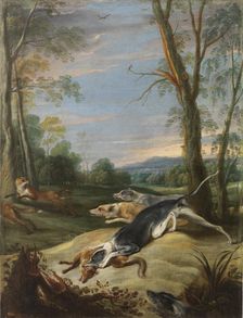 Vixens Chased by Dogs, between 1630 and 1640. Creator: Frans Snyders