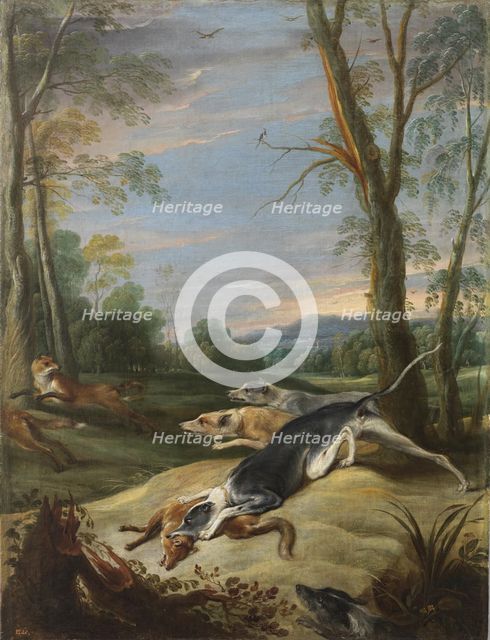 Vixens Chased by Dogs, between 1630 and 1640. Creator: Frans Snyders.