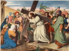 Via Crucis. Eighth station. Jesus speaks to the daughters of Jerusalem. Drawing by Pascual. Barsa…