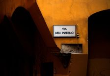 Via dell'Inferno (Hell Street), Bologna old town, Italy, 2013. Creator: LTL