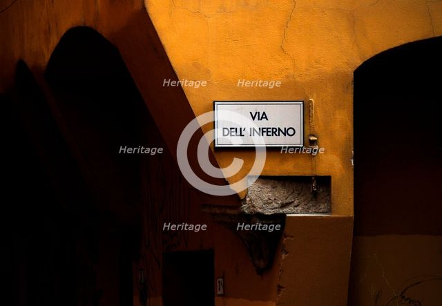 Via dell'Inferno (Hell Street), Bologna old town, Italy, 2013. Creator: LTL.