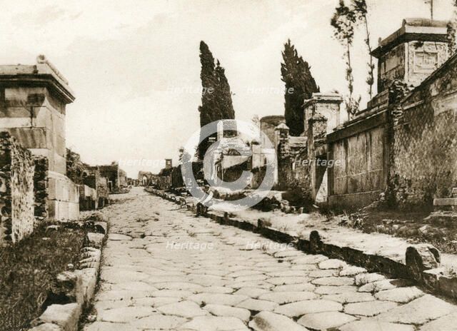Via delle Tombe, Pompeii, Italy, c1900s. Creator: Unknown.