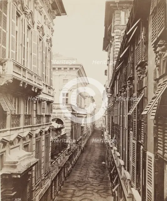 Via Garibaldi, Genoa, mid-late 19th century. Creator: Alfredo Noack.