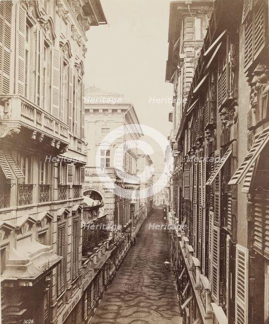 Via Garibaldi, Genoa, mid-late 19th century. Creator: Alfredo Noack.