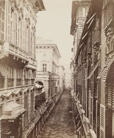 Via Garibaldi, Genoa, mid-late 19th century. Creator: Alfredo Noack