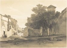 Via Porta Pinciana, Rome. Creator: Edward Lear