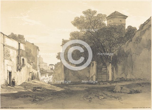 Via Porta Pinciana, Rome. Creator: Edward Lear.