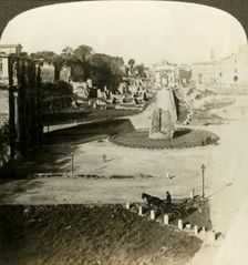 Via Sacra, road of triumphal pageants, W. from Colosseum, Rome c1909. Creator: Unknown