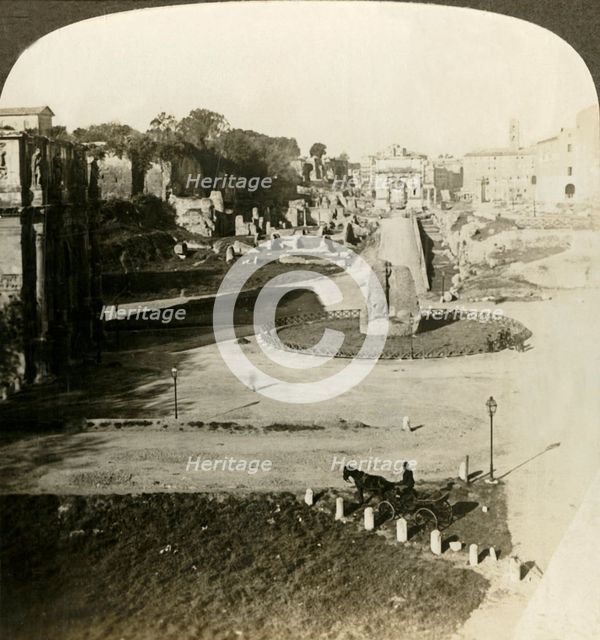 'Via Sacra, road of triumphal pageants, W. from Colosseum, Rome', c1909. Creator: Unknown.